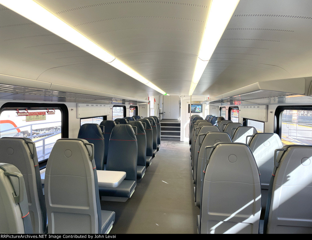 Interior of Caltrain KISS MU Car